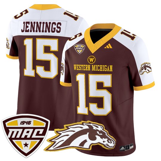 Men’s Western Michigan Broncos 2025 Vapor Limited Jersey - All stitched