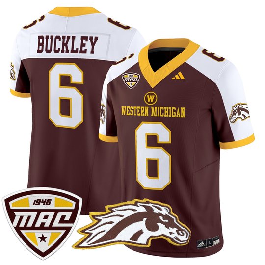Men’s Western Michigan Broncos 2025 Vapor Limited Jersey - All stitched