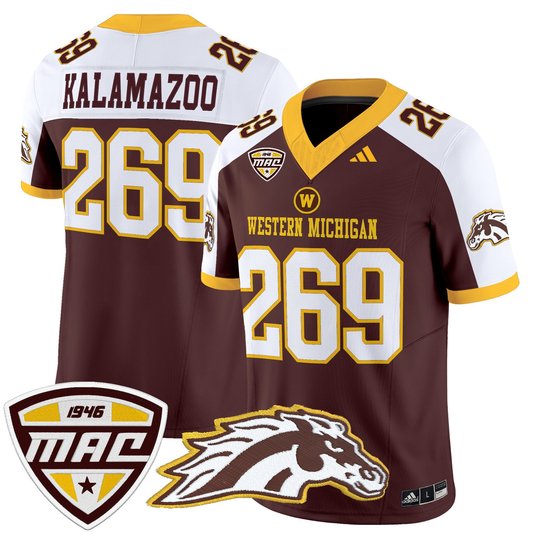 Men’s Western Michigan Broncos 2025 Vapor Limited Jersey - All stitched