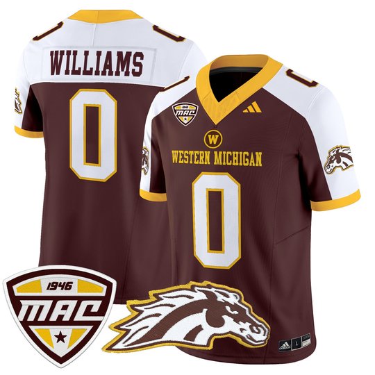 Men’s Western Michigan Broncos 2025 Vapor Limited Jersey - All stitched