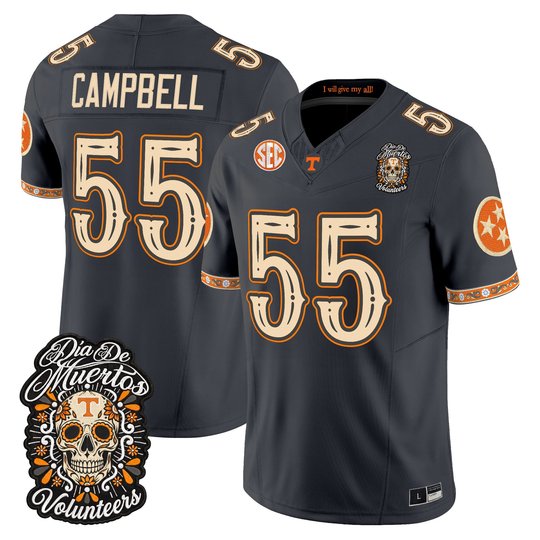 Men's Tennessee Volunteers Día de los Muertos Vapor Limited Jersey - All Stitched