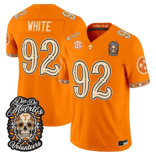 Men's Tennessee Volunteers Día de los Muertos Vapor Limited Jersey - All Stitched