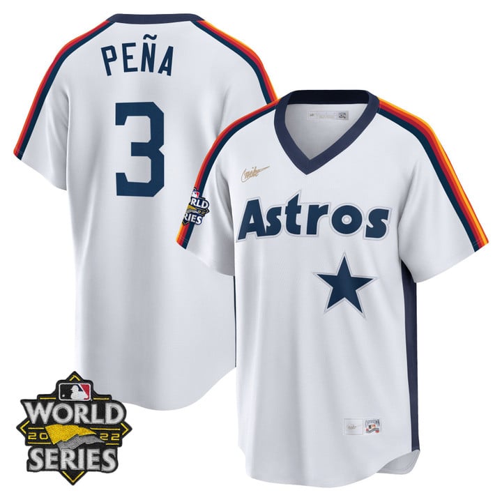 Houston Astros Home Cooperstown 2022 World Series Player Jersey - All Stitched