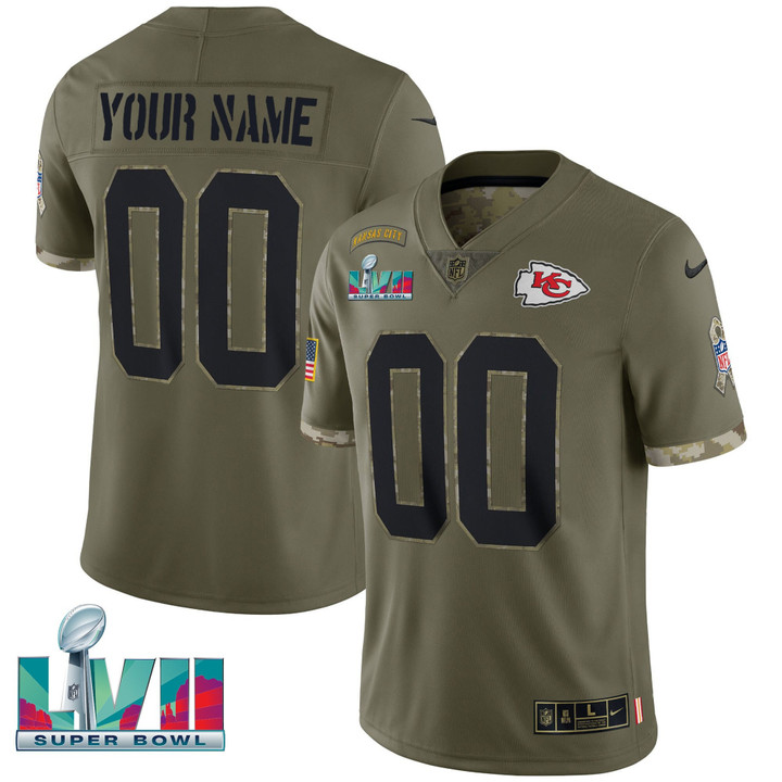 Chiefs Super Bowl LVII Salute To Service Custom Jersey - All Stitched