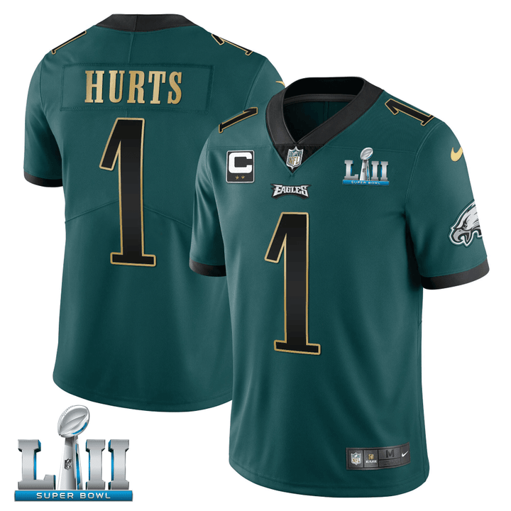 Eagles Super Bowl LII Patch Vapor Jersey - All Stitched