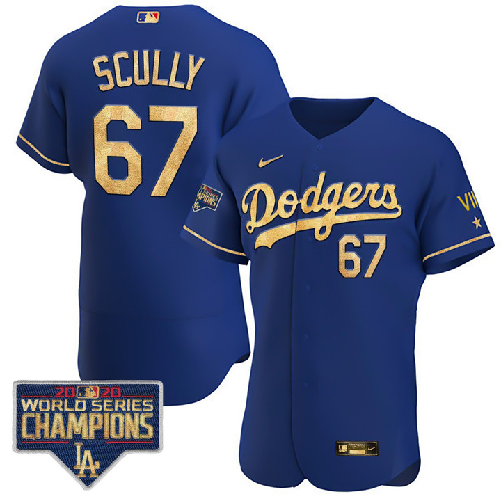 Men's Dodgers 2020 World Series Champions Rush Gold Jersey – All Stitched