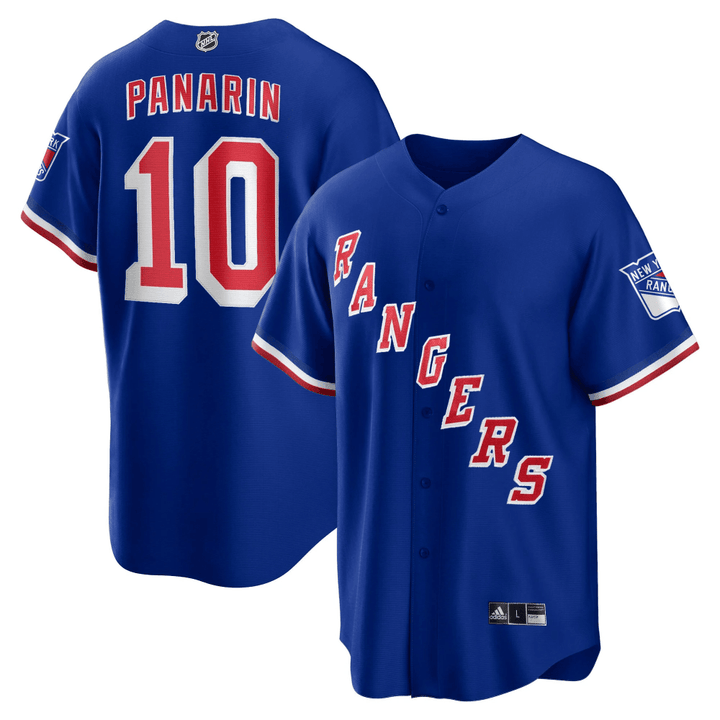 New York Rangers Baseball Jersey - All Stitched