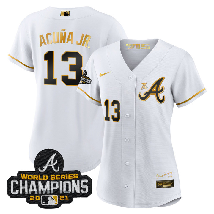 Women's Atlanta Braves Champions City Connect Gold Jersey - All Stitched