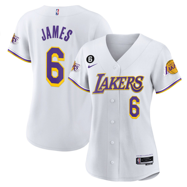 Women's Los Angeles Lakers Baseball Jersey - All Stitched