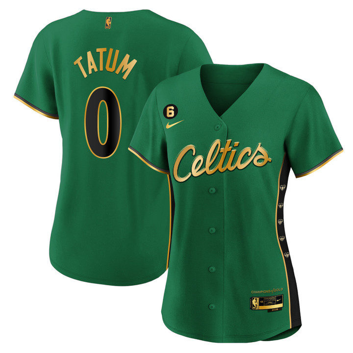 Women's Boston Celtics Baseball Jersey - All Stitched