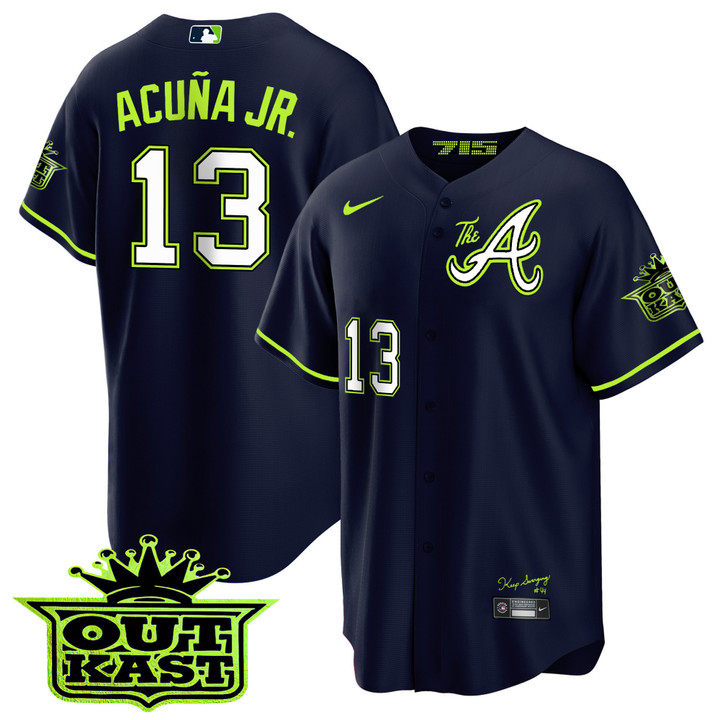 Youth's Atlanta Braves Atliens The A Cool Base Jersey - All Stitched