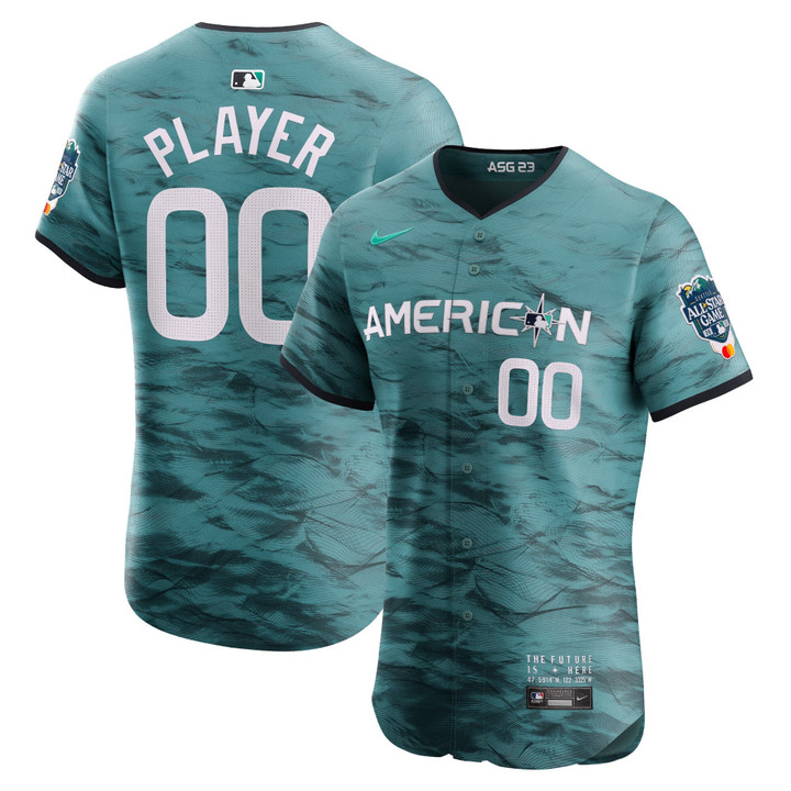 American League 2023 All-Star Game Teal Custom Jersey - All Stitched