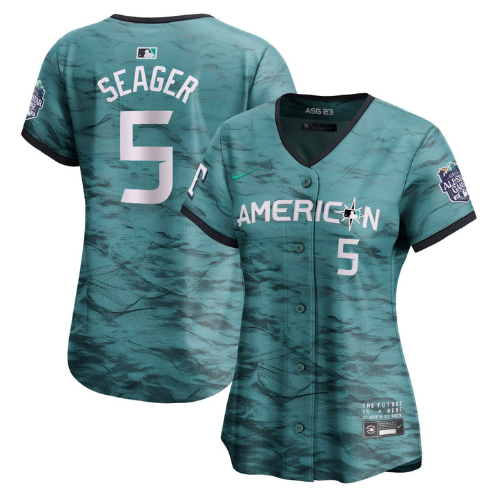 Women's American League 2023 All-Star Game Teal Jersey - All Stitched