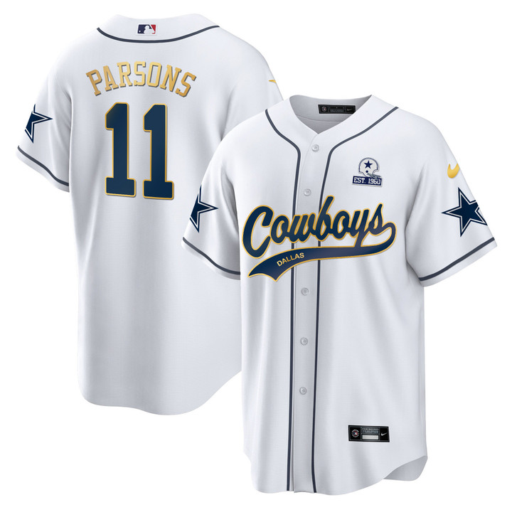 Men's Cowboys Baseball Gold Jersey - All Stitched