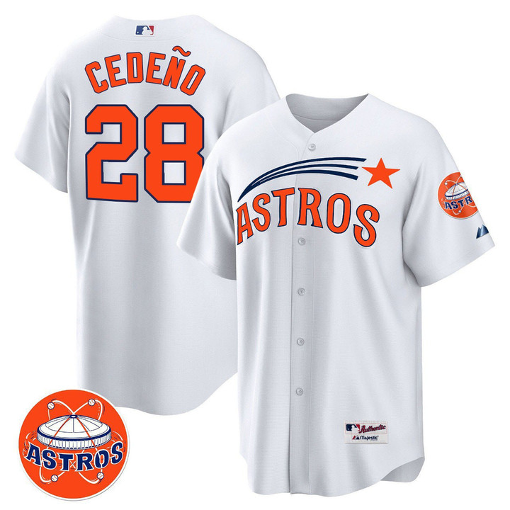 César Cedeño Houston Astros White Jersey - All Stitched