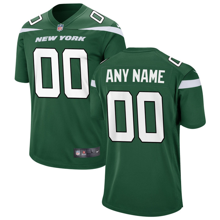 New York Jets Custom Green Jersey - All Stitched