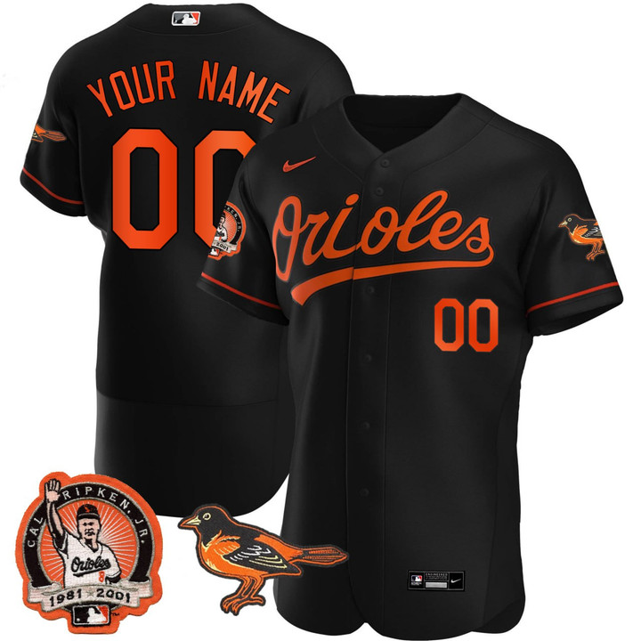 Baltimore Orioles Black Custom Jersey - All Stitched