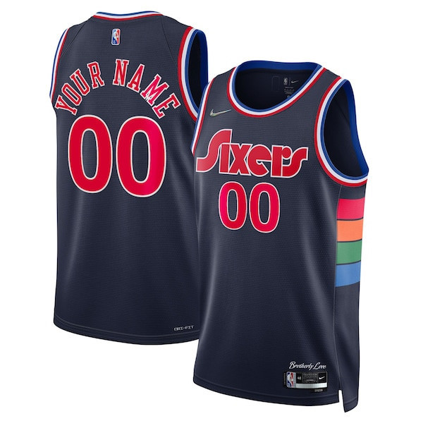 Philadelphia 76ers Custom City Edition Jersey – All Stitched