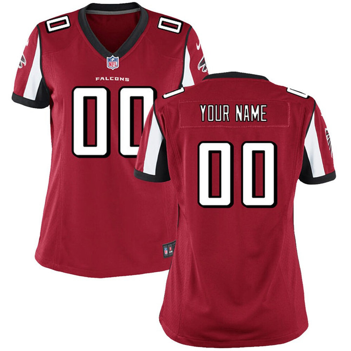 Women's Atlanta Falcons Custom Red Jersey - All Stitched