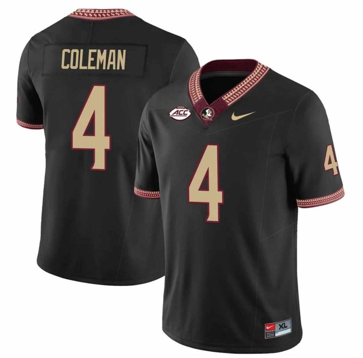Keon Coleman Florida State Seminoles Black Jersey - All Stitched