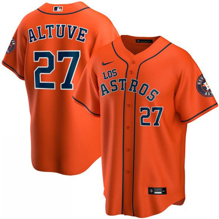 Jose Altuve Los Astros Orange Jersey - All Stitched