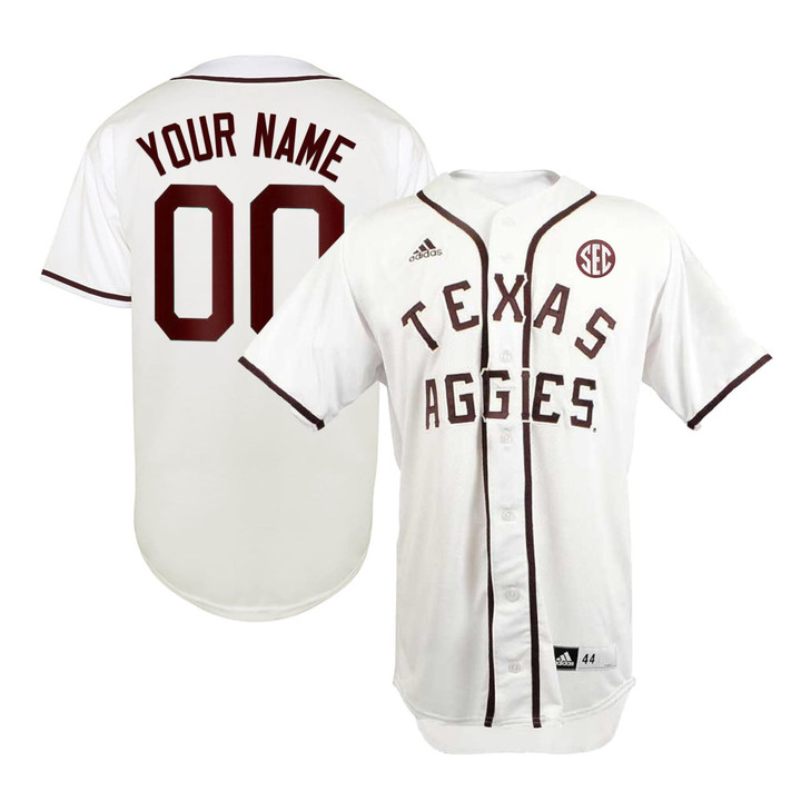 Texas A&M Aggies Baseball Custom Jersey - All Stitched