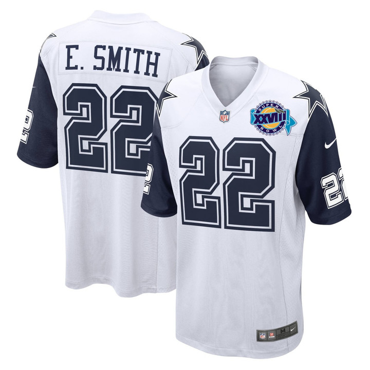 Emmitt Smith Dallas Cowboys Color Rush Super Bowl Patch Jersey - All Stitched