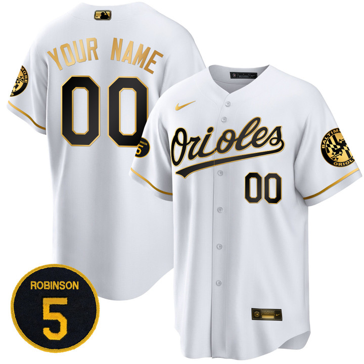 Baltimore Orioles Robinson Patch Cool Base Custom Jersey – All Stitched