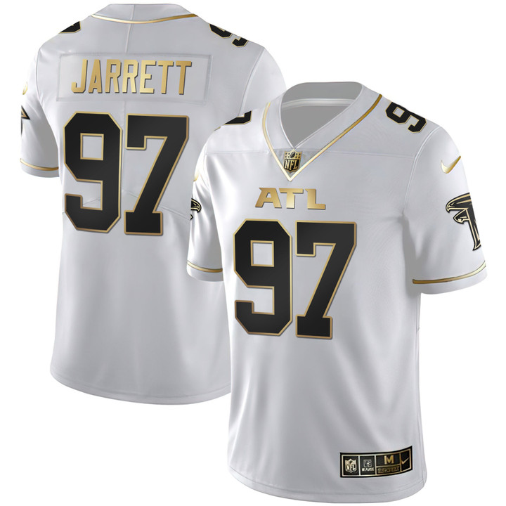 Grady Jarrett Atlanta Falcons Black Gold & White Gold Jersey - All Stitched