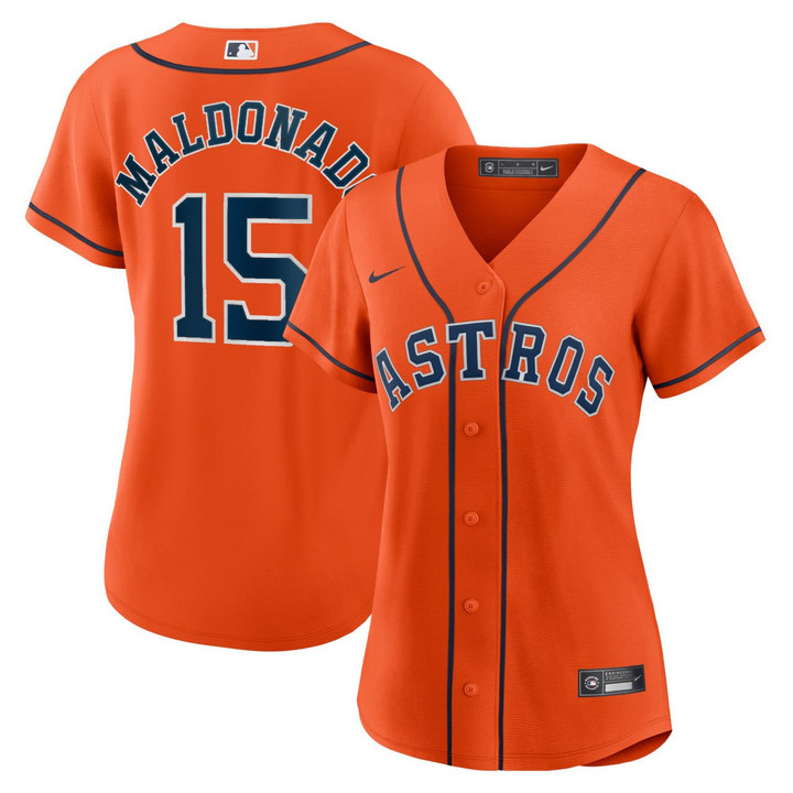 Women's Martin Maldonado Houston Astros Orange Jersey - All Stitched