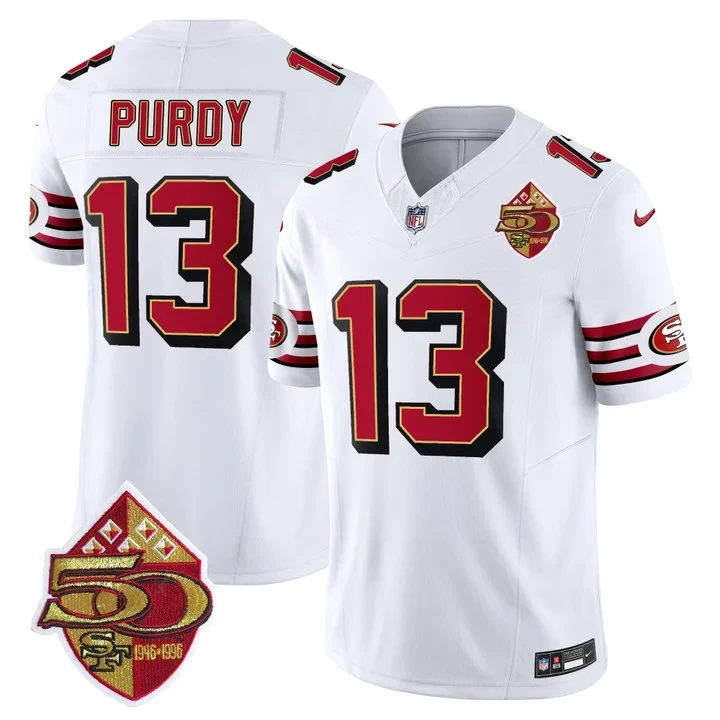 Brock Purdy San Francisco 49ers 1996 Throwback White Jersey - All Stitched