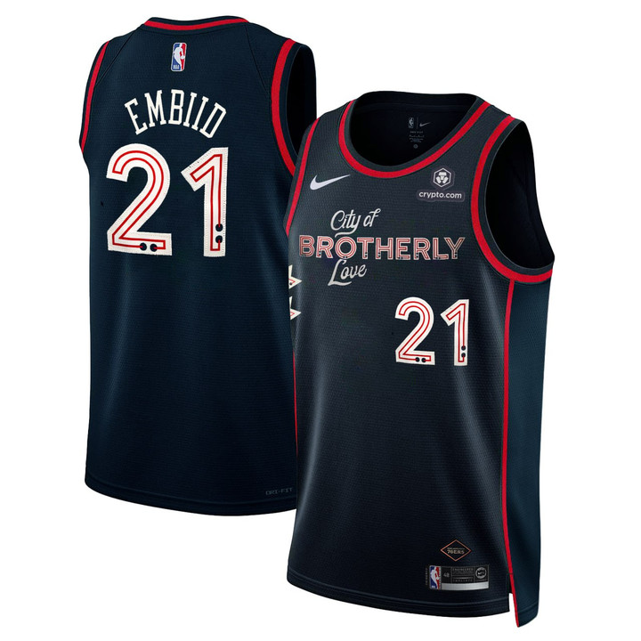 Joel Embiid Philadelphia 76ers City Edition 2024 Jersey – All Stitched