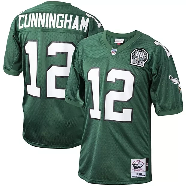 Randall Cunningham Philadelphia Eagles Throwback Jerome Brown Patch Jersey - All Stitched