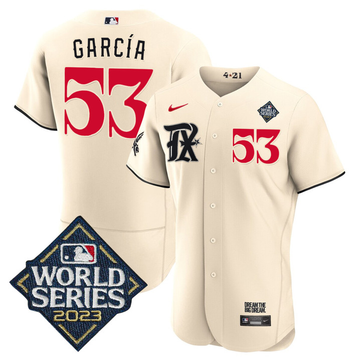 Adolis García Texas Rangers City Connect 2023 World Series Jersey - All Stitched