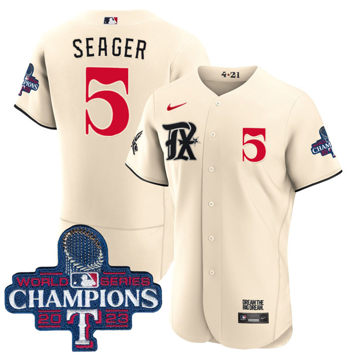 Corey Seager Texas Rangers 2023 World Series Champions City Connect Jersey - All Stitched