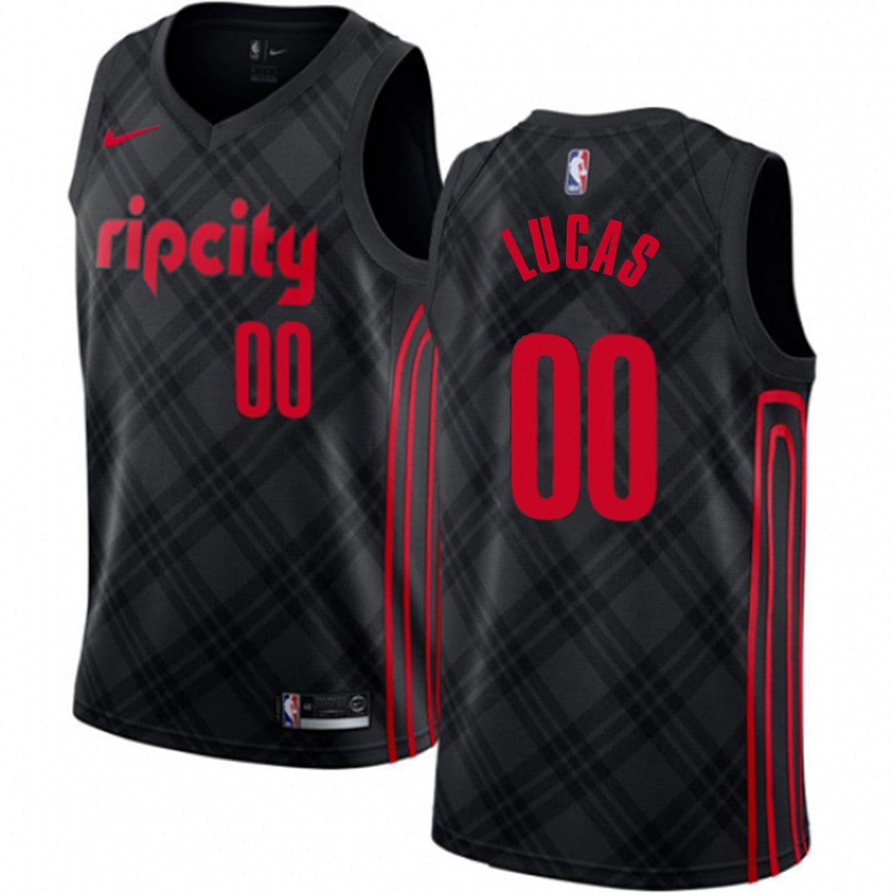 Portland Trail Blazers City Edition Black Custom Jersey - All Stitched