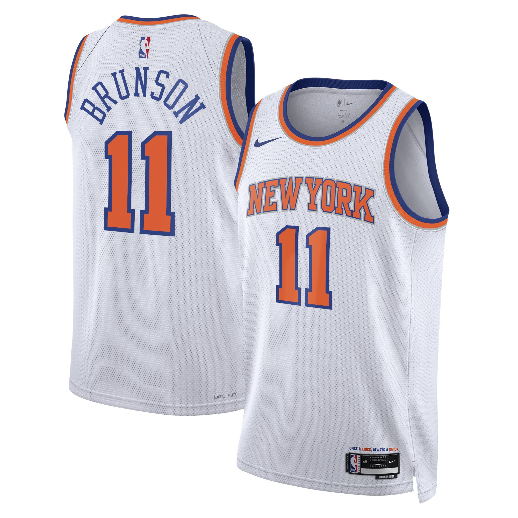 Jalen Brunson New York Knicks White Jersey - All Stitched