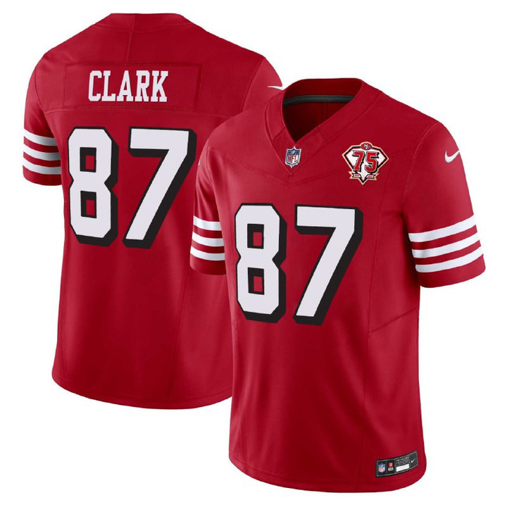 Dwight Clark San Francisco 49ers Red Jersey - All Stitched