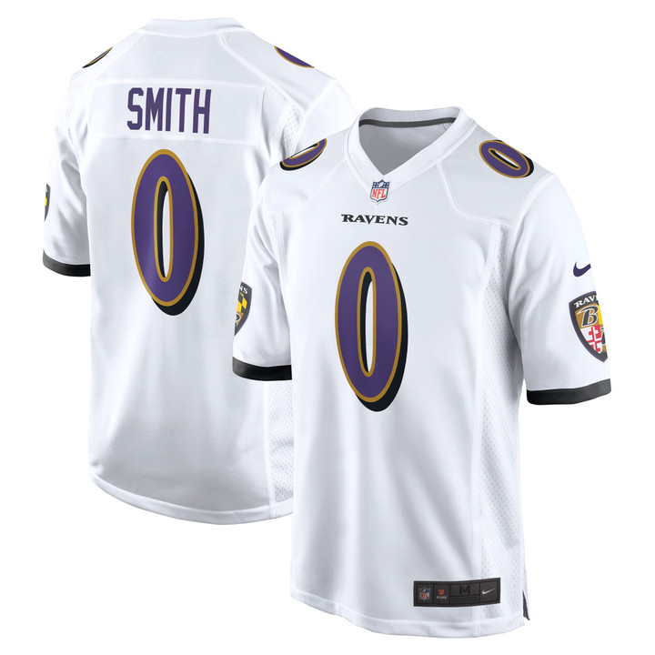 Roquan Smith Baltimore Ravens White Jersey - All Stitched