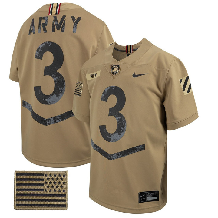 Army Black Knights Football 2023 Tan Jersey - All Stitched