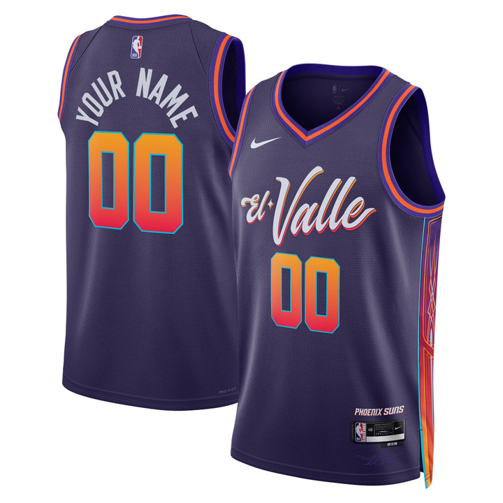 Phoenix Suns El Valle 2024 City Edition Custom Purple Jersey - All Stitched