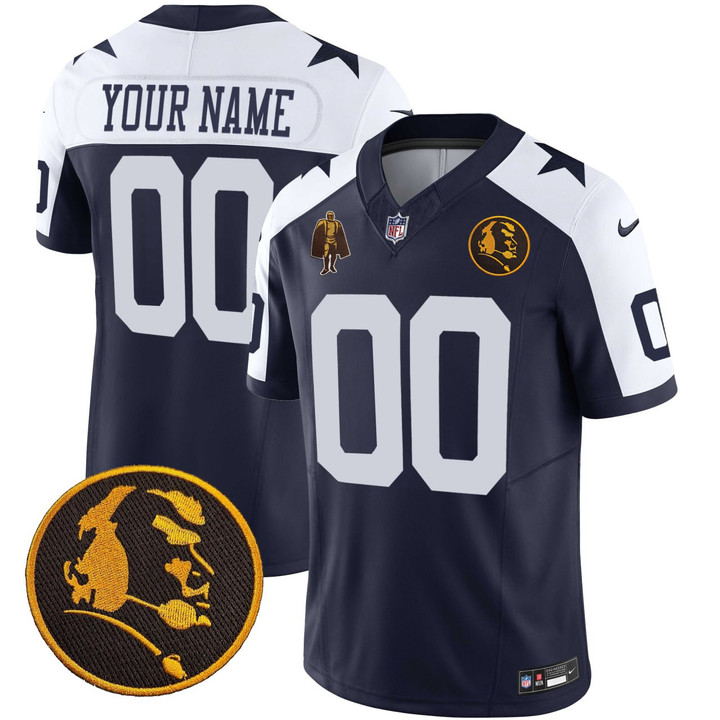 Dallas Cowboys Throwback John Madden Patch Custom Jersey - All Stitched