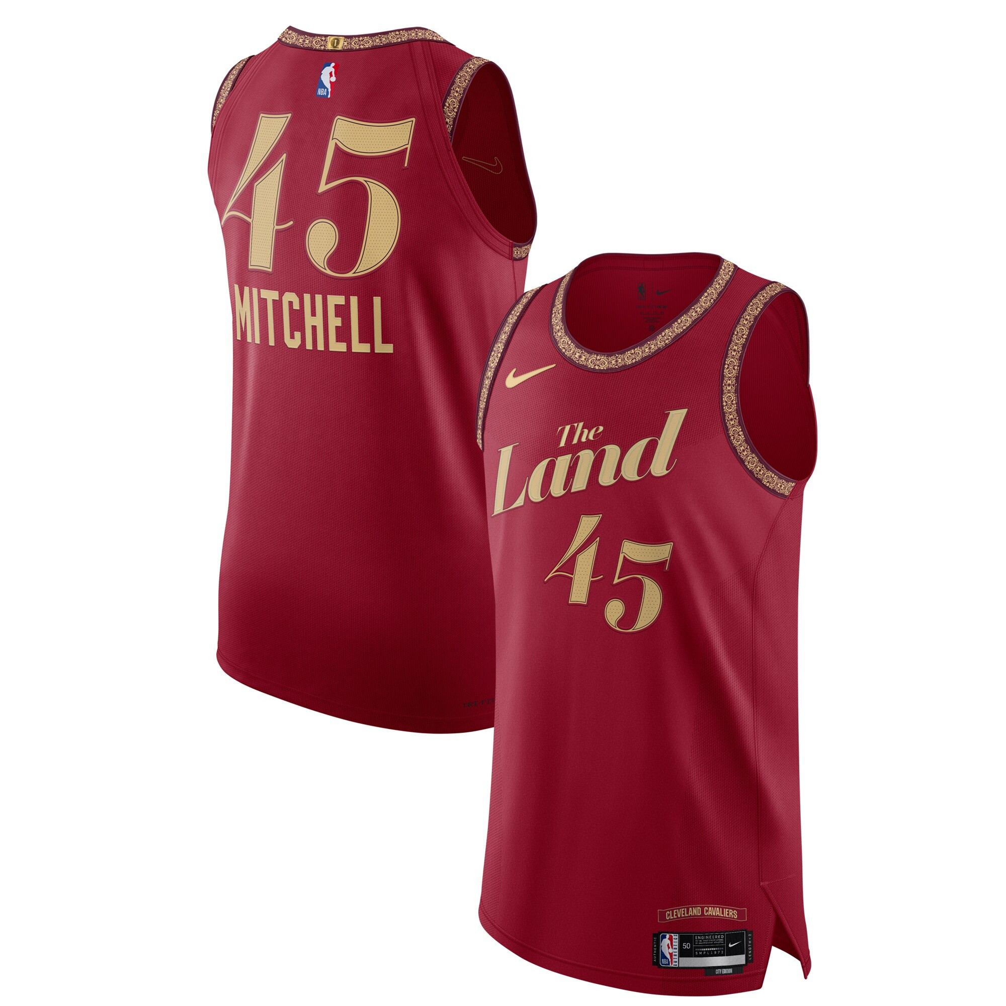Donovan Mitchell Cleveland Cavaliers 2023/24 City Edition Jersey - All Stitched