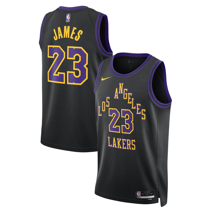 LeBron James Los Angeles Lakers 2023/24 Swingman City Edition Jersey - All Stitched