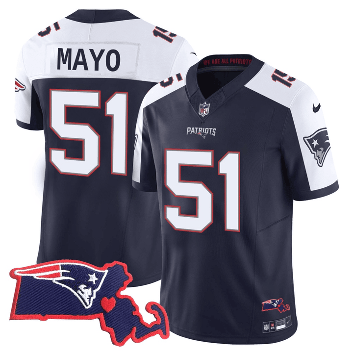 #51 Jerod Mayo New England Patriots Limited Jersey - All Stitched