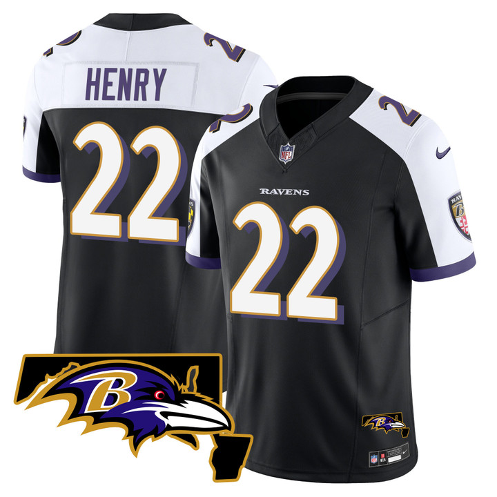 Derrick Henry Ravens Maryland Patch Vapor Limited Jersey - All Stitched