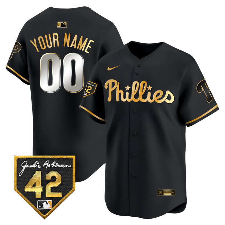 Phillies Jackie 2024 Robinson Patch Vapor Premier Limited Custom Jersey - All Stitched