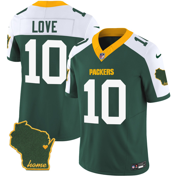 Men's Packers Home Patch Vapor Jersey V2 - All Stitched