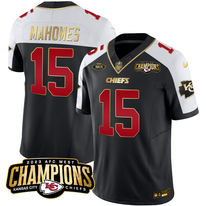 Men's Chiefs 2023 AFC West Champions Patch Vapor Limited Jersey - All Stitched