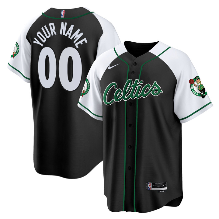 Boston Celtics Baseball Custom Jersey V2 - All Stitched